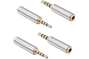 YARCHONN 2.5mm to 3.5mmm TRRS Audio Adapter 4Pole 2.5mm Male to 3.5mm Female Stereo Audio Converter Connector for Mic Phones 