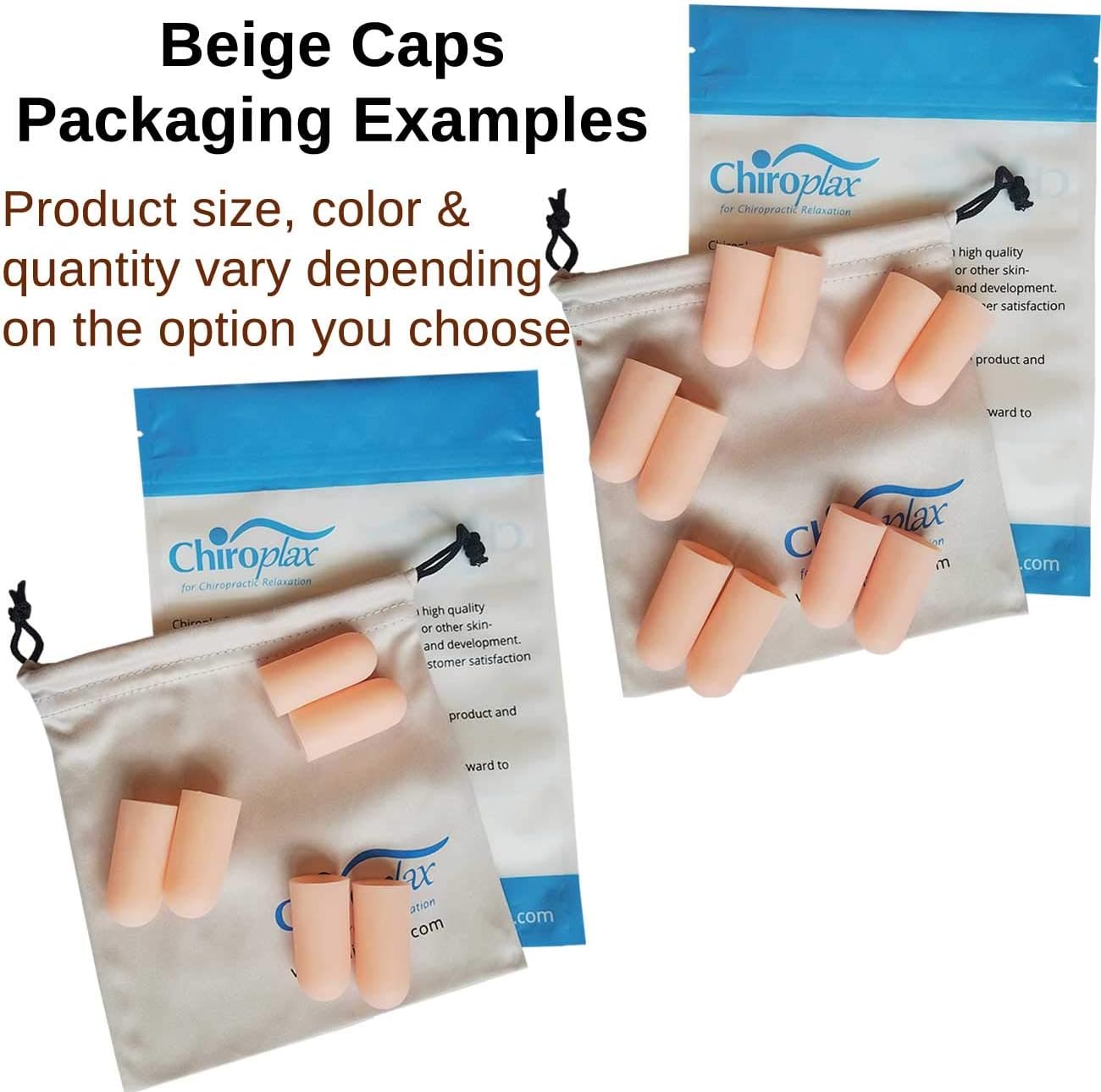 Chiroplax Gel Toe Cap (6 Caps+ Pouch) Toe Sleeve Protector Cushions Pads Guard Separator for Bunion Hammer Toe Callus Corn Blister Missing Ingrown Nails Ballet Pointe (Large - 6 Pack, Beige): Health & Personal Care