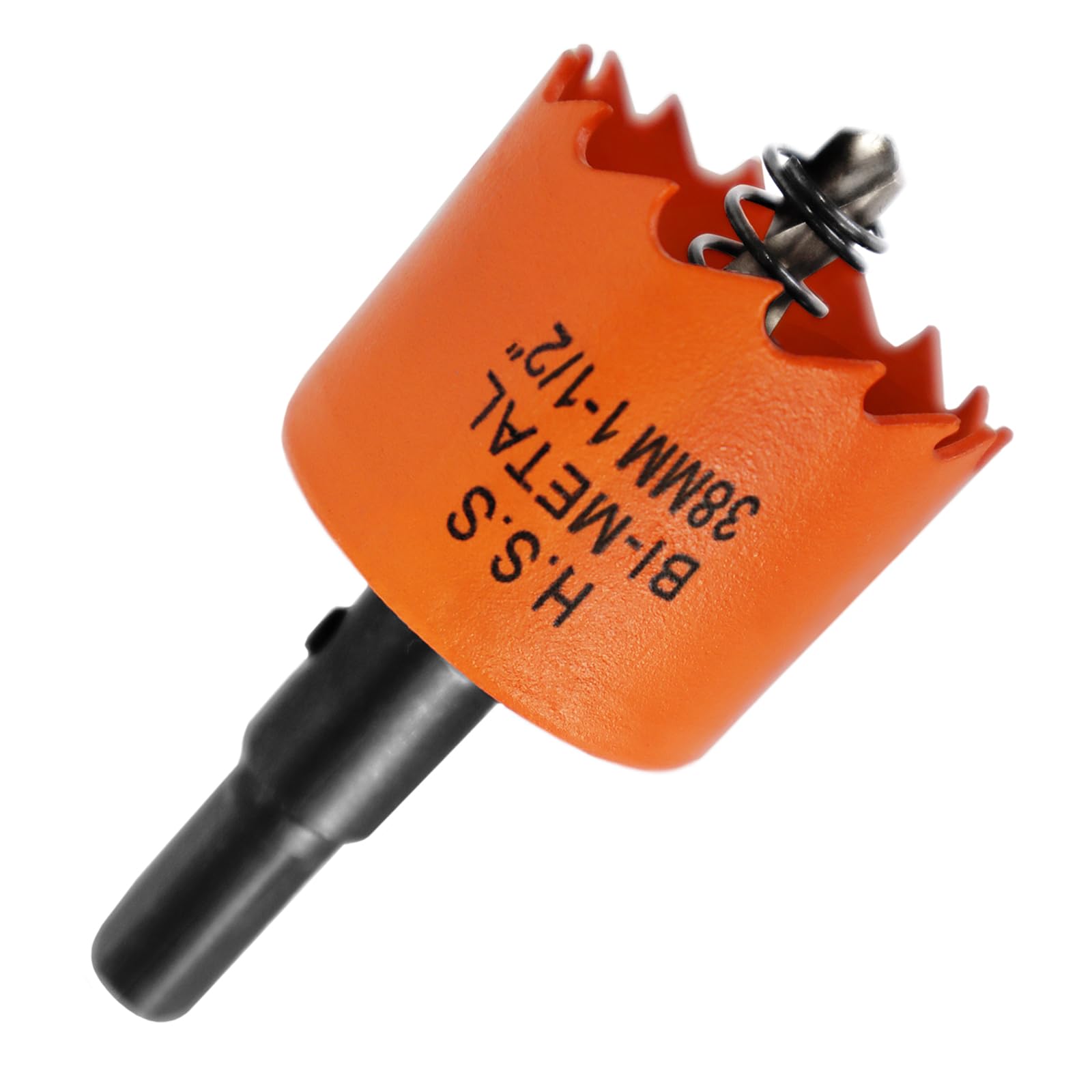 38mm Hole Saw, 1-1/2'' HSS Bi-Metal Hole Cutter with Arbor, Cutting Depth 32 mm, Hole Saw Drill Bit for Cutting Wood, Plywood, Plastic, Drywall, Thin Metal Sheets