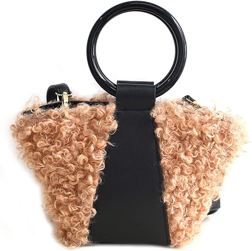 Amazon Ksila ショルダーバッグ レディース 斜めがけ バッグ 小さめ 肩掛け おしゃれ かばん ボア ファー もこもこ ミニバッグ 可愛い おしゃれ 冬用 Freesizeカーキ Ksila ショルダーバッグ