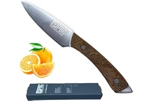 Pairing Knife with Traditional Wood Handle - Paring Knife with Sharp Stainless Steel Blade, Resists Rust, Stains, and Pitting