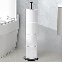 Toilet Paper Holder Stand - with Reserve Function, Free-Standing Toilet Paper Storage Holder, Stainless Steel
