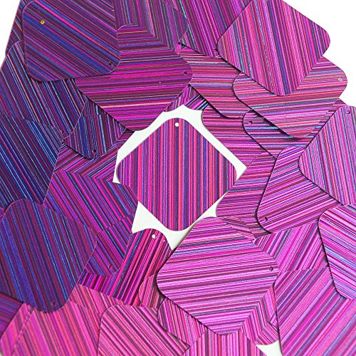 Sequin Purple Square Diamond 1.5 inch City Lights Reflective Couture Loose Paillettes. Made in USA.