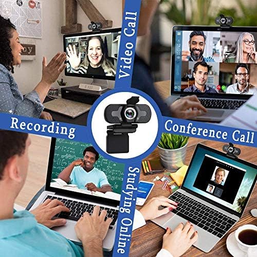 Webcam with Microphone for Desktop,1080P HD USB Webcam Live Streaming Laptop PC Computer Web Camera for Video Calling Conferencing Recording Gaming, AutoFocus 3D Noise Reduction 5 Webcam with Microphone for Desktop,1080P HD USB Webcam Live Streaming Laptop PC Computer Web Camera for Video Calling Conferencing Recording Gaming, AutoFocus 3D Noise Reduction