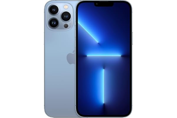 Apple iPhone 13 Pro Max, 128GB, Sierra Blue - Unlocked (Renewed)