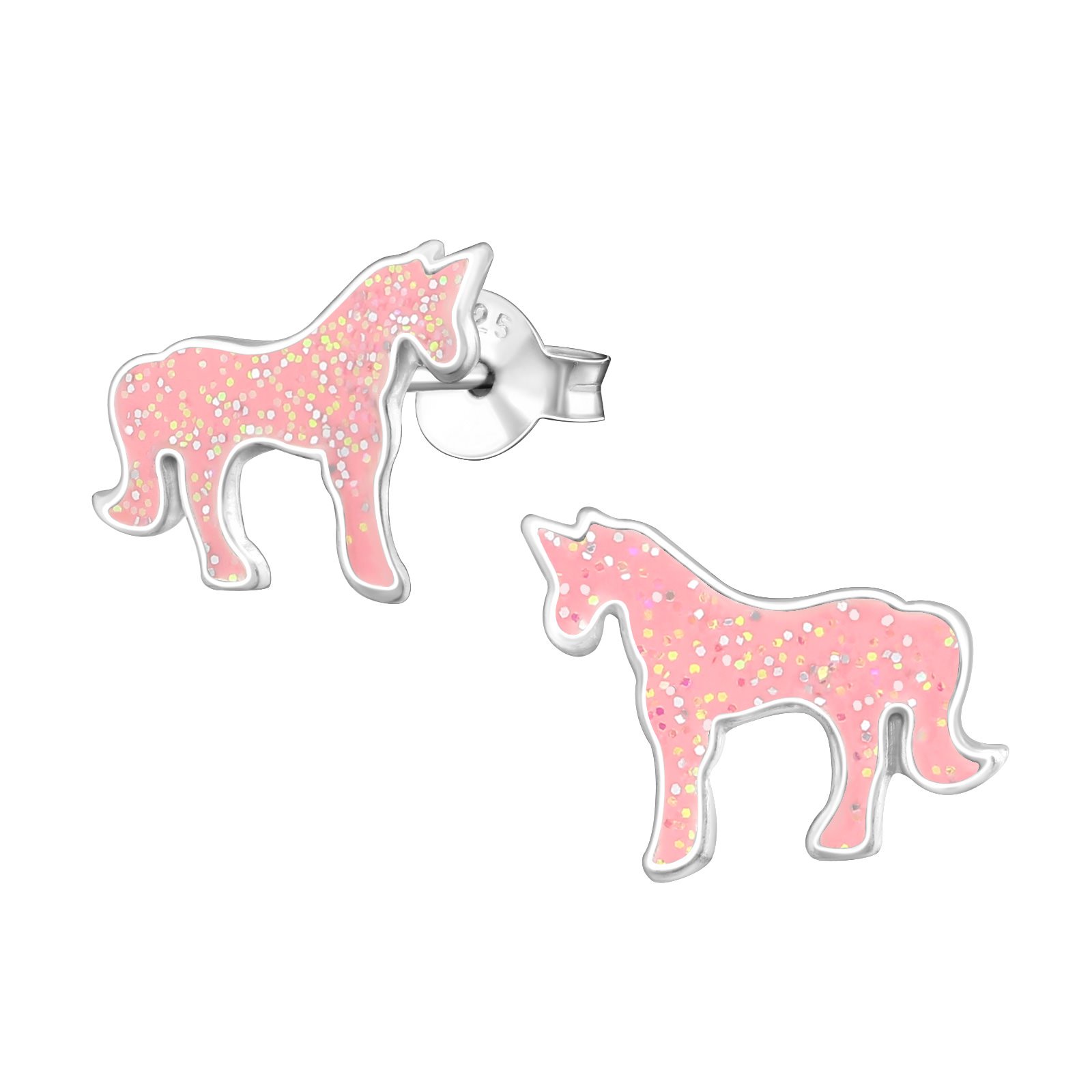 925 Sterling Silver Unicorn Stud Earrings for Women & Girls – Gift-Ready Jewellery by The Rose & Silver Company