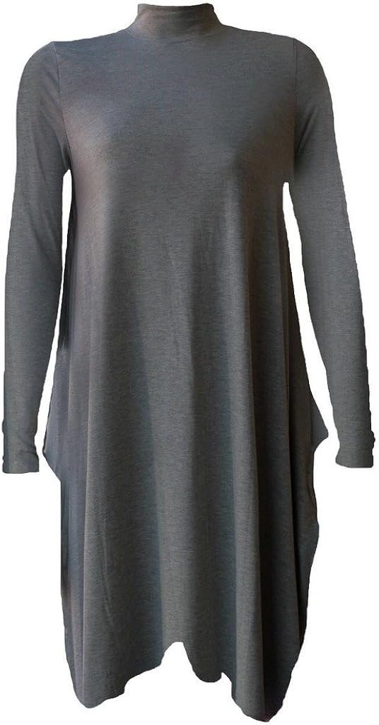 polo neck dress with long sleeves