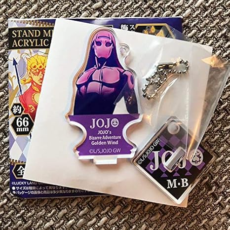 Amazon ジョジョの奇妙な冒険 黄金の風 スタンド ミニ アクリル キーホルダー アクスタ ムーディーブルース レオーネアバッキオ アドベンチャー アニメ 萌えグッズ 通販