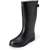 Amazon Essentials Women's Waterproof Tall Rain Boot with Adjustable Buckle
