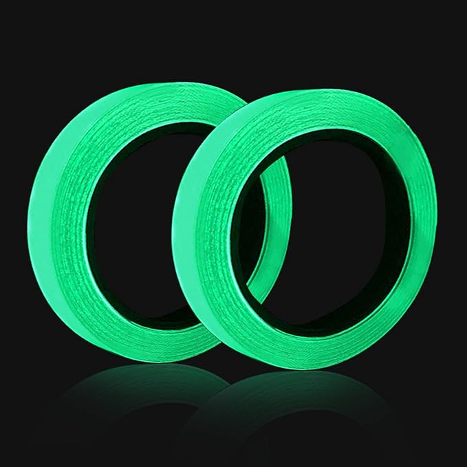 Glow in the Dark Tape, 2 Pieces 10m x 10mm Waterproof Green Luminous