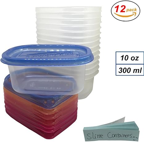 Behälter mit Deckel für Schlamm 12 Pack klar Kunststoff Container für