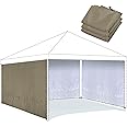 REDCAMP Instant Canopy Sidewall for 10x10ft Pop Up Canopy, 10x6.2ft, 3 Pack Sunwall, Khaki (3 Sidewalls Only, Canopy Tent NOT Included)