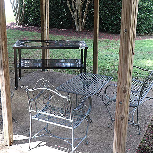 Titan Ceramic Grill Table | Aluminum | Fits Large BGE and Kamado Joe