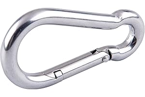 SHOPTEK (Pack of 4) 3/8" Zinc-Plated Steel Carabiner Snap Hook, 25-SH38 - Sold by Ucostore Only