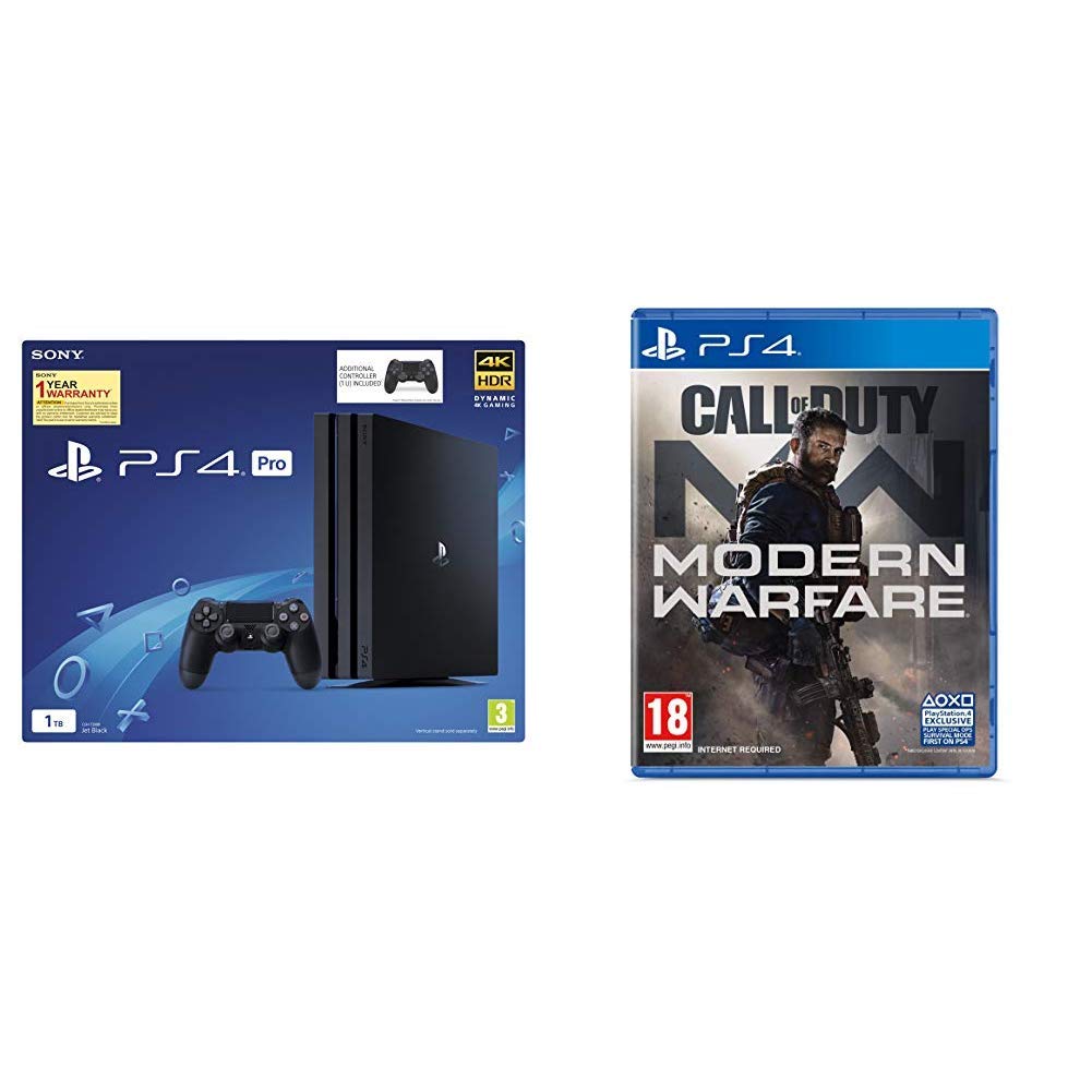 Sony Ps4 Pro 1tb Console With One Additional Controller Pasted Outside Box Call Of Duty Modern Warfare Ps4 Buy Online In Brunei At Brunei Desertcart Com Productid
