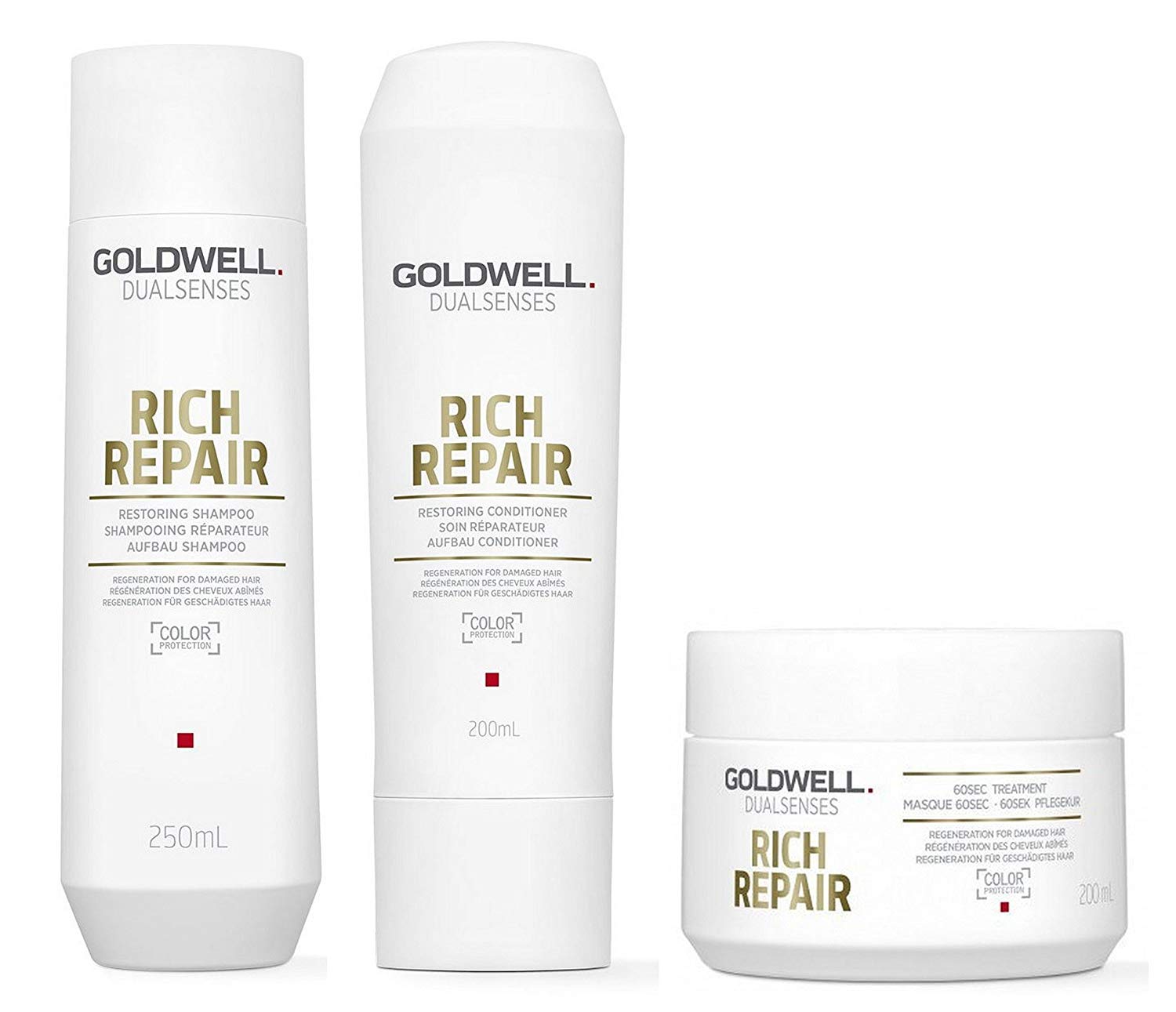 Goldwell rich repair Shampoo 250ml Conditioner 200ml 60sec treatment