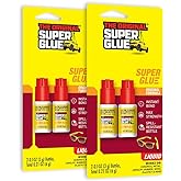 Super Glue Liquid - Clear - Two 3 Gram Bottles - (Pack of 2)