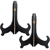 2 Packs Wooden Plate Stands for Display, Plate
