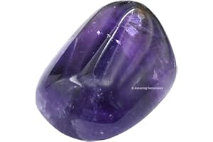 AMAZING GEMSTONE 1 oz Amethyst Crystal Tumbled Stones Polished Rocks - Natural Gem Stones for Healing - DIY Crystals for Protection