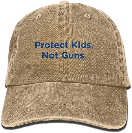 SJIEXZ Protect Kids Not Guns Mens Cotton Denim Baseball Cap Sun Protection Jean Hat