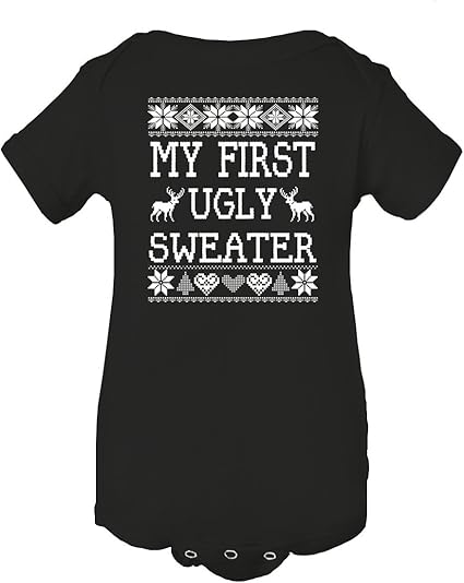 ugly sweater baby onesie
