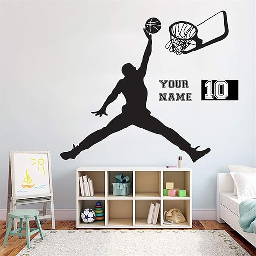pegatinas de pared vinilo Baloncesto Jugador Habitación para ...