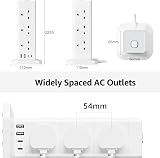 hotimy 12 Way Tower Extension Lead with USB Ports 4 USB 2A-C 3250W 13A view 6