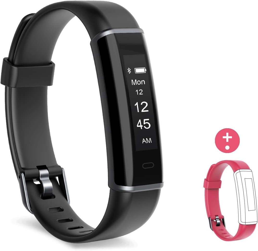 Basecamp Fitness Tracker HR, Smart Band Activity Tracker Watch with Heart Rate Monitor, Sleep Monitor, Steps Counter IP67 Waterproof Pedometer Watch for Women Men, Android&iOS