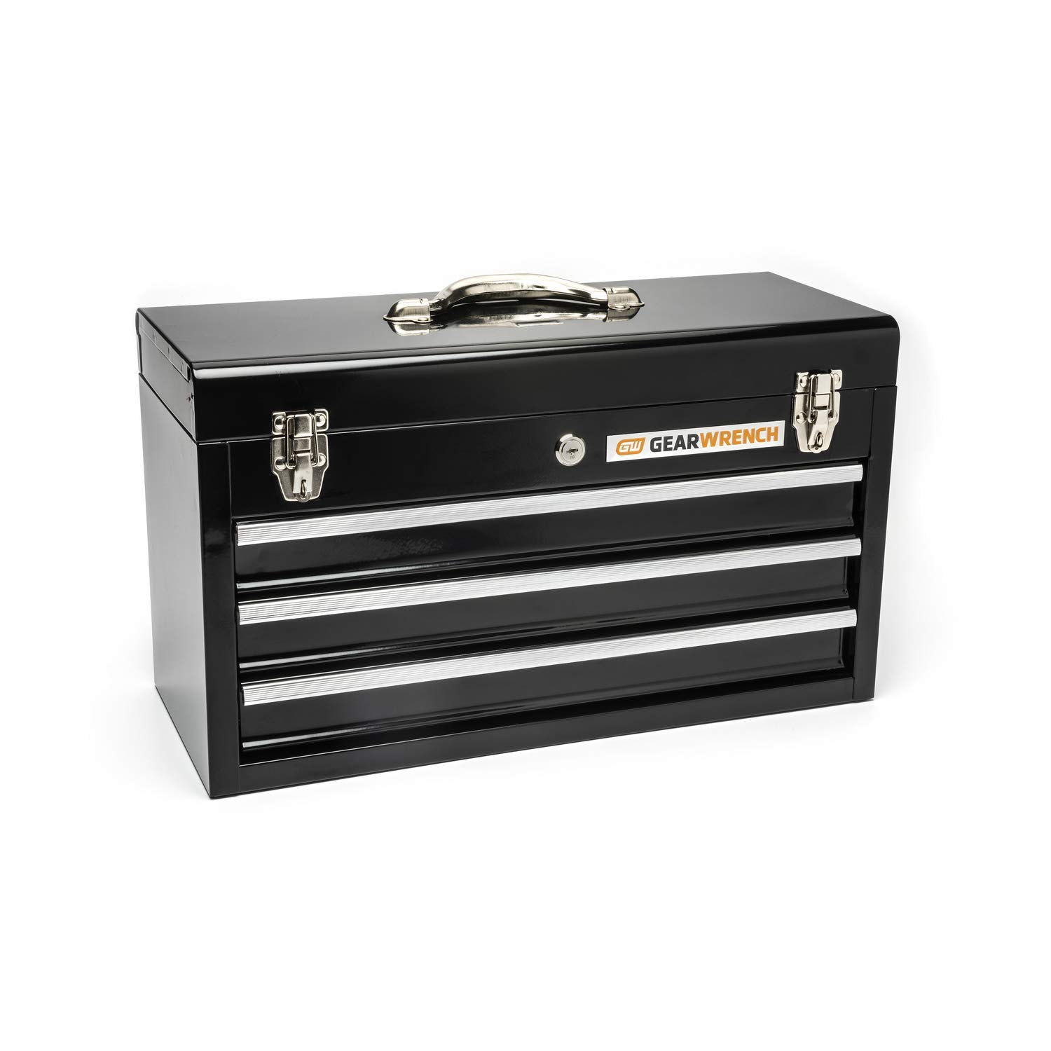 20" 3 Drawer Steel Tool Box, Black-New