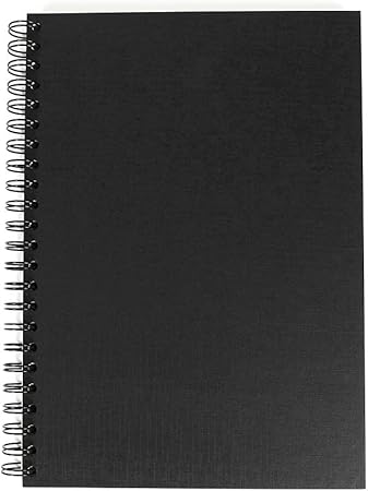 Seawhite Black Cover Sketchbook A3 Portrait Spiral Wiro Semi Hardback 40 Sheets All Media White Cartridge Paper Amazon Co Uk Kitchen Home
