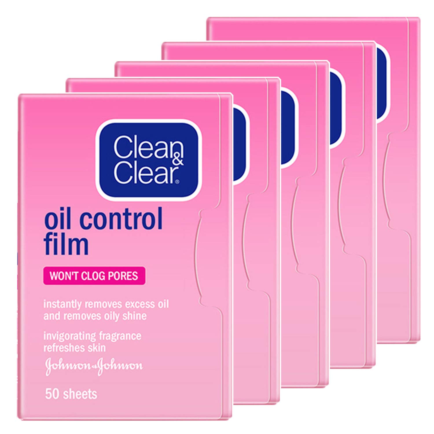 Beauty Kate Compatible Facial Oil Control Film Replacment for Clean and Clear Oil-absorbing Tissues (Pink,5Packs)