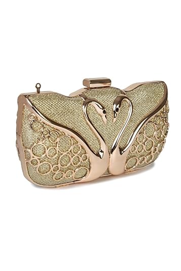 Kleio Womens Metal Clutch, Small(EGI100019KL-AU, Gold)