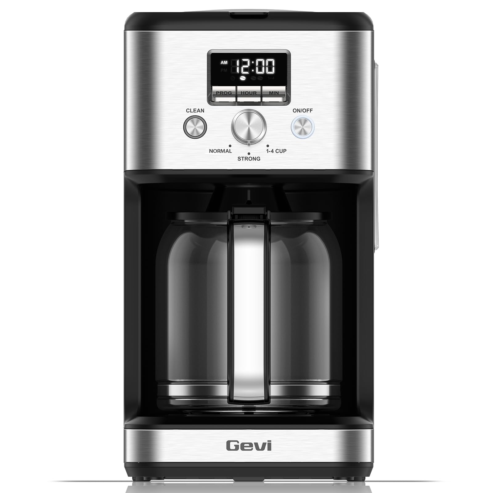 Gevi 14-Cup Drip Coffee Maker, Programmable with Timer for Home & Office, 2-Hour Warm, Pause & Serve, Glass Carafe
