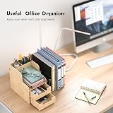 jopoo Office Wooden Desk Tidy Organiser Multifunctional Stationery Storage view 4