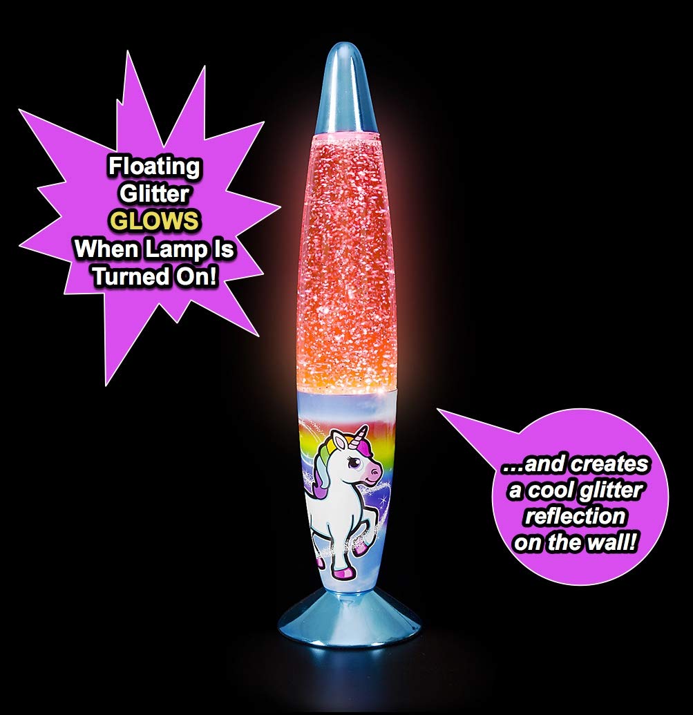 girls glitter lamp
