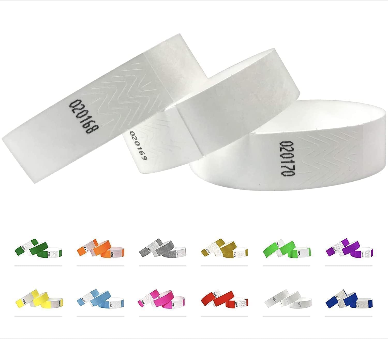 Tyvek Wristbands - 500 Pack - 3/4" Tyvek Wristbands for Events (White)