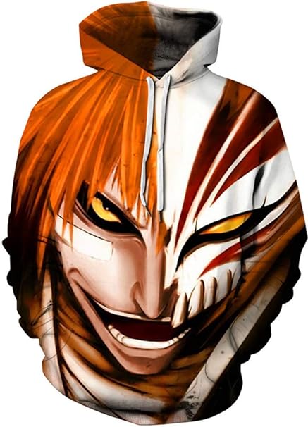 AMOMA Unisex Anime Sweatshirt Kapuzenpullover Hoodies Langarm für Damen und Herren