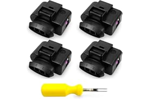ANODZU 4 Pcs Ignition Coil Connector Repair Kit Fits for VW Passat Tiguan Beetle Golf Jetta AUDI A3 A4 A5 A6 Q7 TT R8, Harness Plug Replace 4B0973724 4B0-973-724