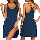 Ekouaer Women's Racerback Sleeveless Nightgown