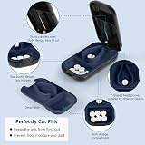 ACWOO Small Pill Cutter 2 in 1 Portable Cutter and Storage Black view 3