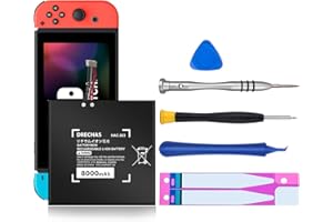 DRECHAS [8000mAh] HAC-003 Battery, 2024 New Upgraded High Capacity 0 Cycle Li-Polymer Replacement Battery for Nintendo Switch Console 2017 HAC-001 HAC-A-BPHAT-C0 HAC-S-JP/EU-C0 with Repair Tool Kit