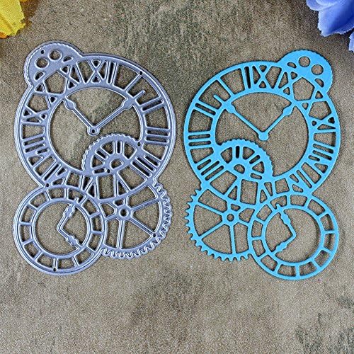 FEIDAjdzf Clocks Time Gear DIY Scrapbooking Cutting Die Metal Stencil for Embossing Craft