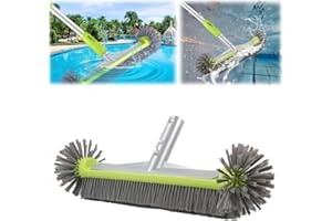 Swimming Pool Wall & Tile Brush, Professional 17.5" Heavy Duty Aluminum Back Head for Cleans Walls, Tiles & Floors, Premium N