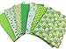 Misscrafts 7pcs 19.7” x 19.7” TOP Cotton Blending Textile Craft Fabric Bundle Fat Quarter Squares Patchwork DIY Sewing Scrapbooking Dot Floral Pattern (Green)