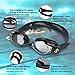 Smartdoo Black Swim Goggles With Anti Fog UV Protection No Leaking Shatterproof for Adult Men Women Youth Kids Children + Goggles Case, Silicone Ear Plugs and Interchangeable Nose Bridge