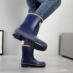 Rain Boots for Men, Waterproof Warm Rubber Boots