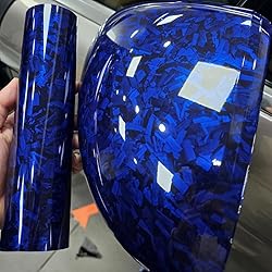 LZLRUN Forged Gloss Carbon Fiber Black Vinyl Wrap