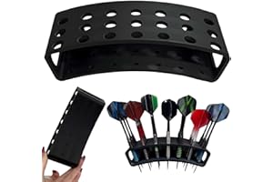 Wall Mounted Dart Holder | 21 Tip Darts Storage and Display Rack | Game Room Organizer Accessory