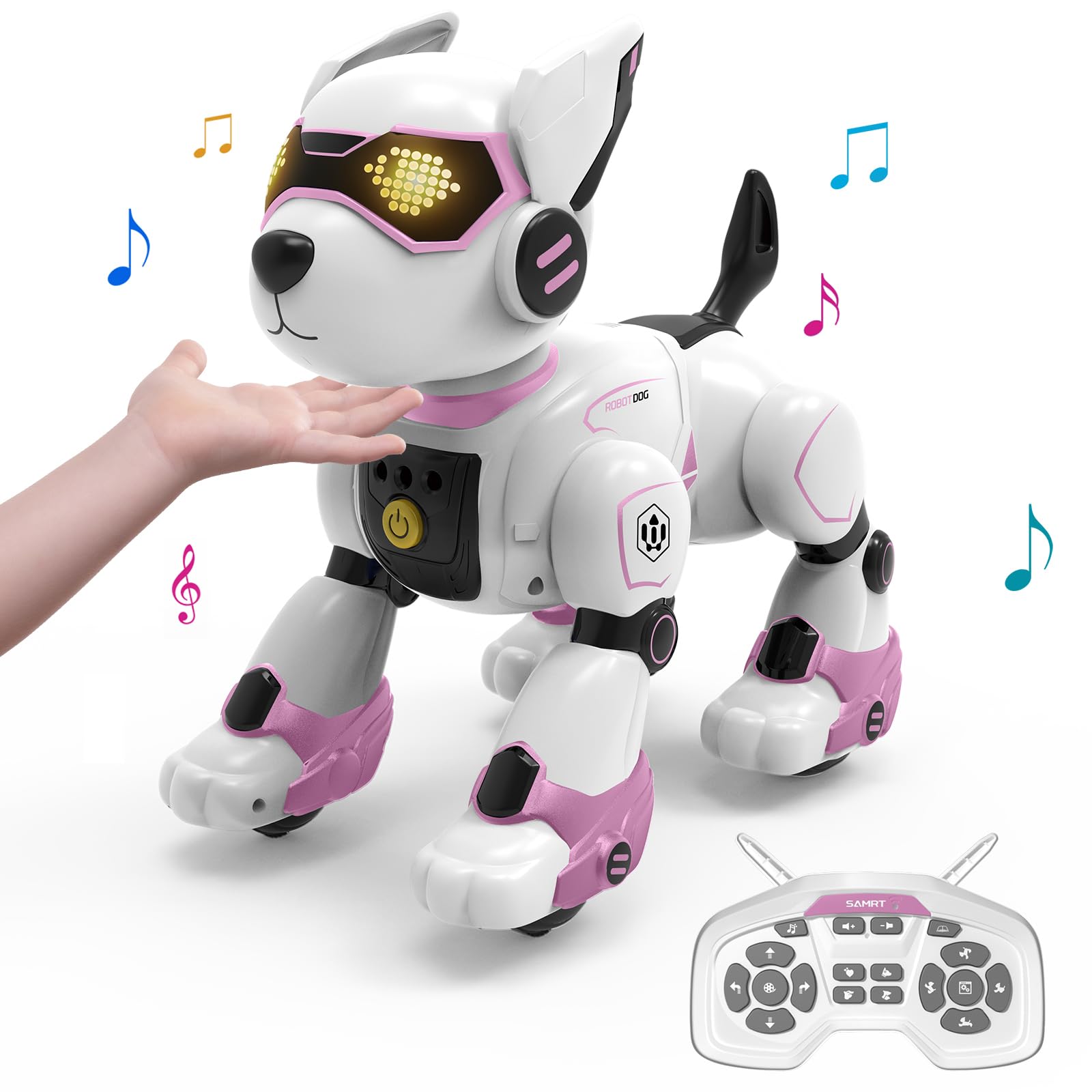 Photo 1 of SWATOW Remote Control Robot Dog for Girls, Smart Interactive Programmable RC Dog, Girl Robot Toy Pink Puppy Music Dancing Pet, Christmas Birthday Gift for Kids Ages 5-10