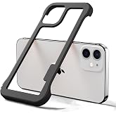 LUVI Compatible with iPhone 14 Pro Max Bumper Frame Case Frameless Cooling Heat Dissipation No Backplate Protection Fashion Shockproof Cover for Girls Women Man Black